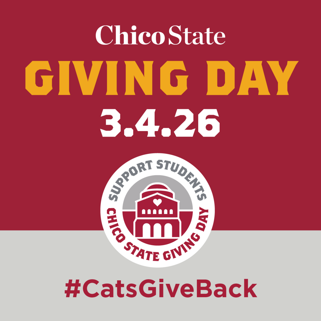 Red graphic with Giving Day logo and text that reads It's time to sho how #CatsGiveBack