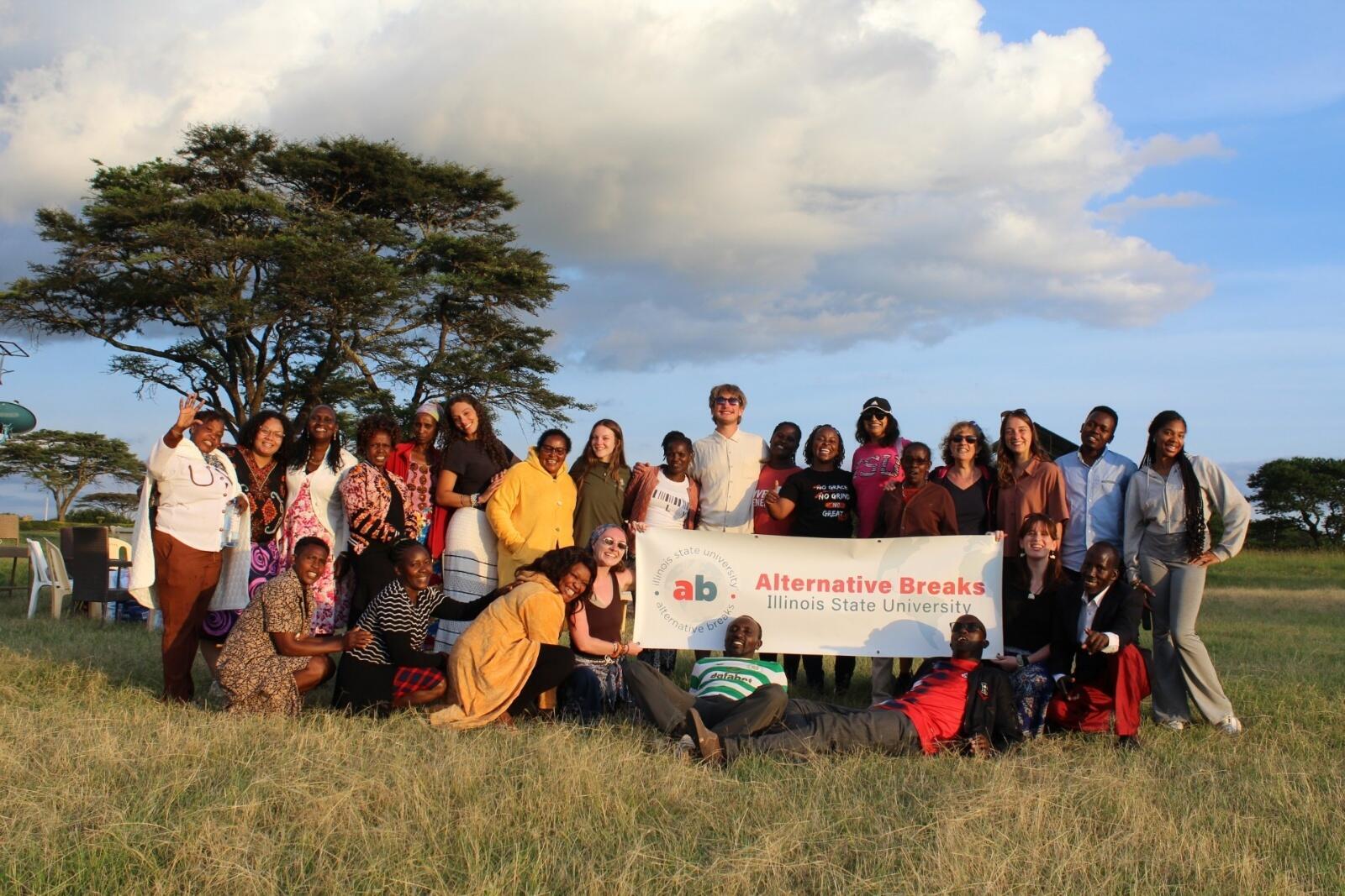 Students on Alternative Summer Break in Kenya, painting schools and building gardens with Living Positive Kenya