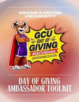 Cover of the GCU Day of Giving Ambassador Toolkit