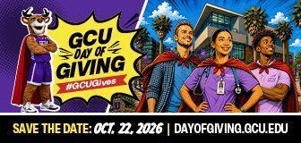 GCU Day of Giving small web banner, 336 by 160