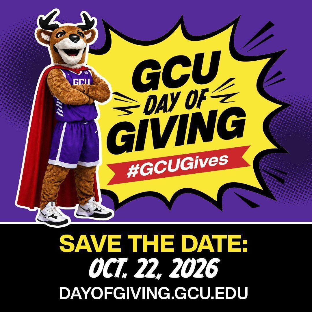 GCU Day of Giving square Instagram post, save the date Oct. 22, 2026