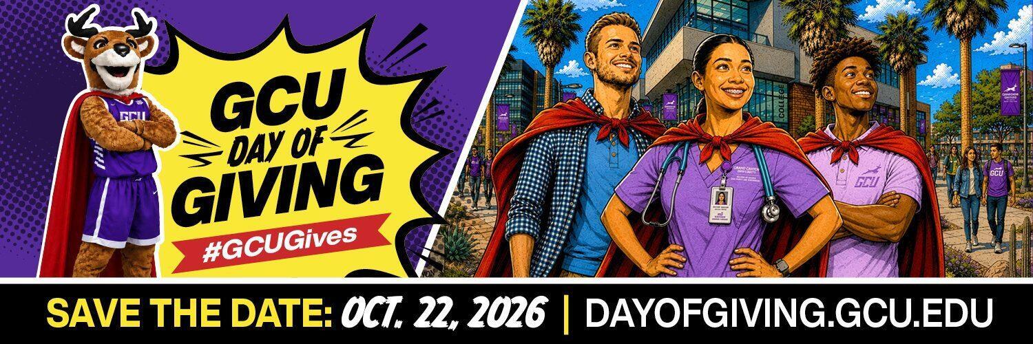 GCU Day of Giving X header banner, save the date Oct. 22, 2026